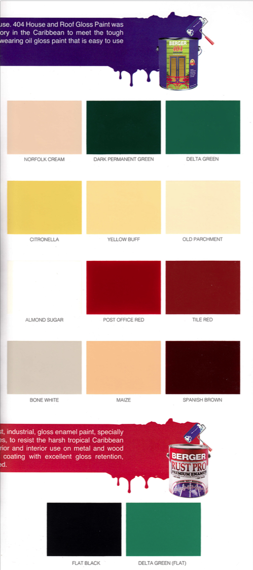 Gloss Paint Color Chart