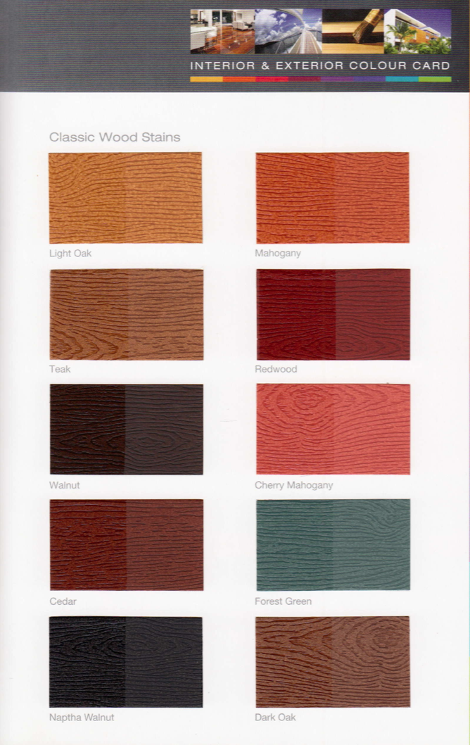 Berger Woodtech Stains And Varnishes Paint Plus - Wooden Paint Colour Chart